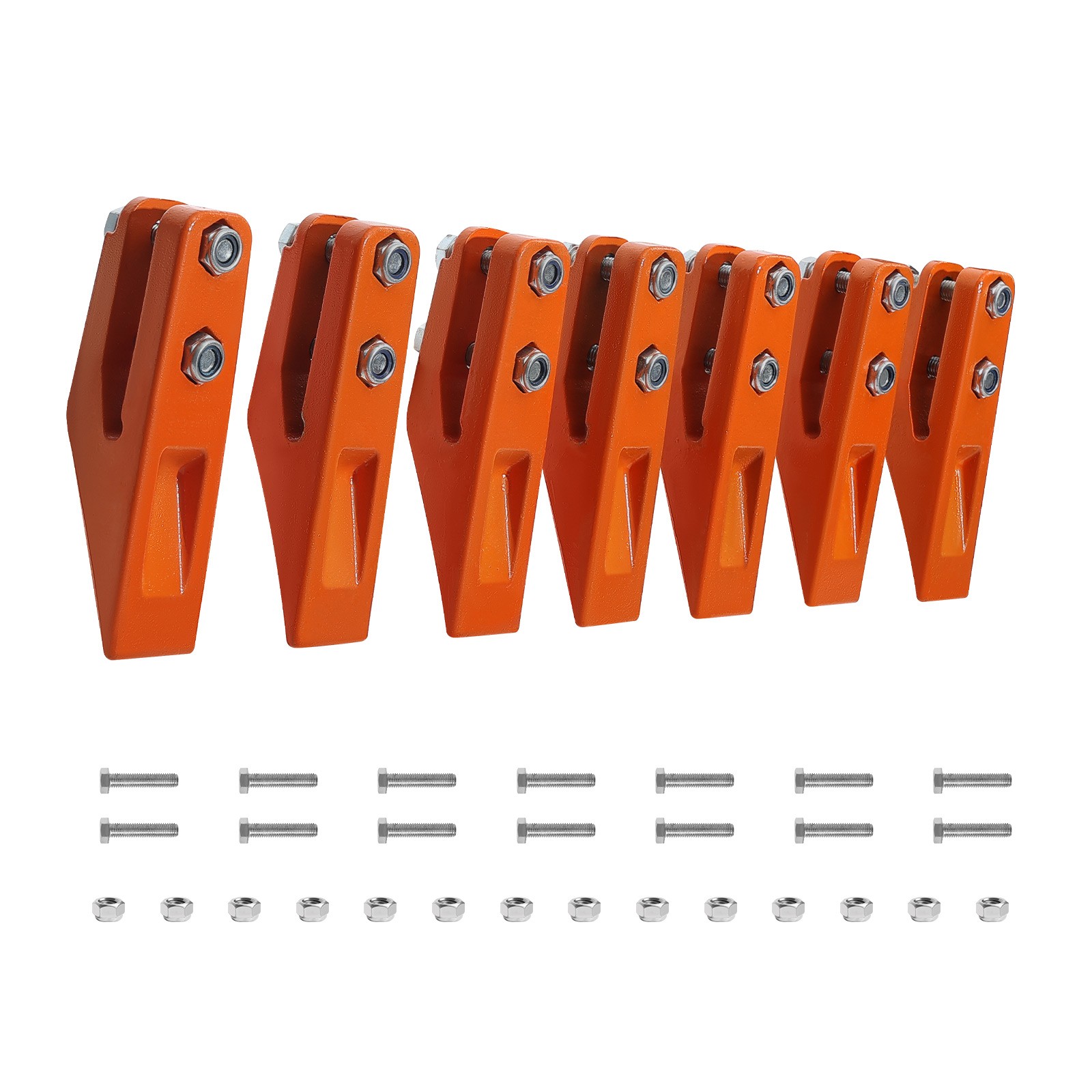 Uimoso 7 Pack Bucket Teeth 7.34″ with Pins Excavator Backhoe Bucket Tooth Kit