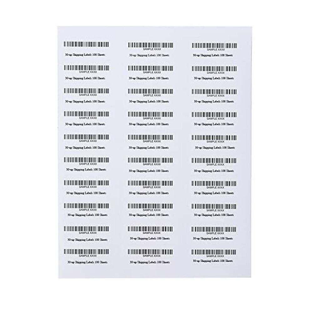 6000 Count Premium Shipping Mailing Labels 1″x2-5/8″ Adhesive 30 Per Sheet 30-UP
