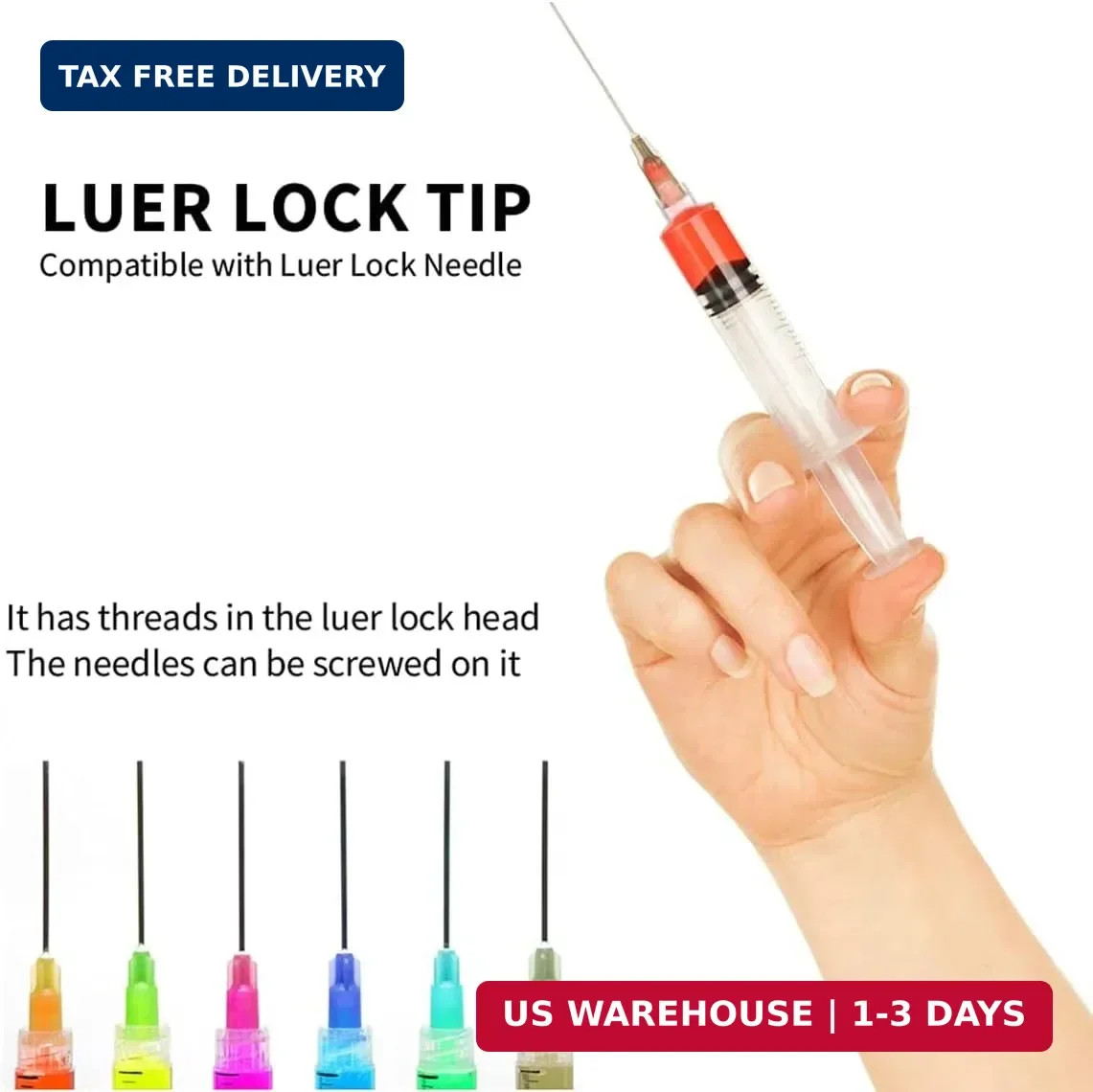 50 Pcs – 20ml Syringes with 14ga, 20ga,21ga, 23ga Blunt Tip Needles With Syringe