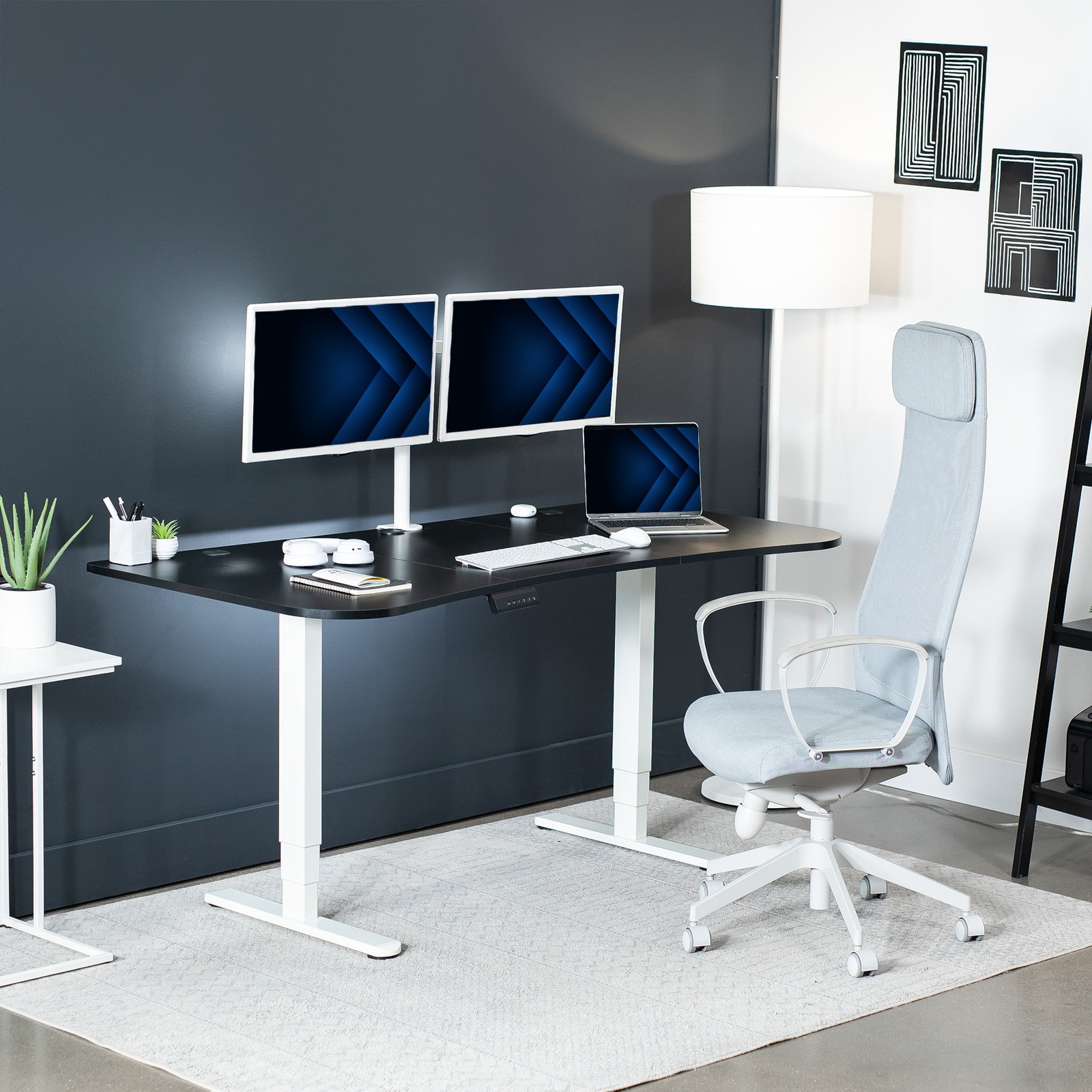 VIVO Black 63″ x 32″ Table Top for Adjustable Standing Desk Frames