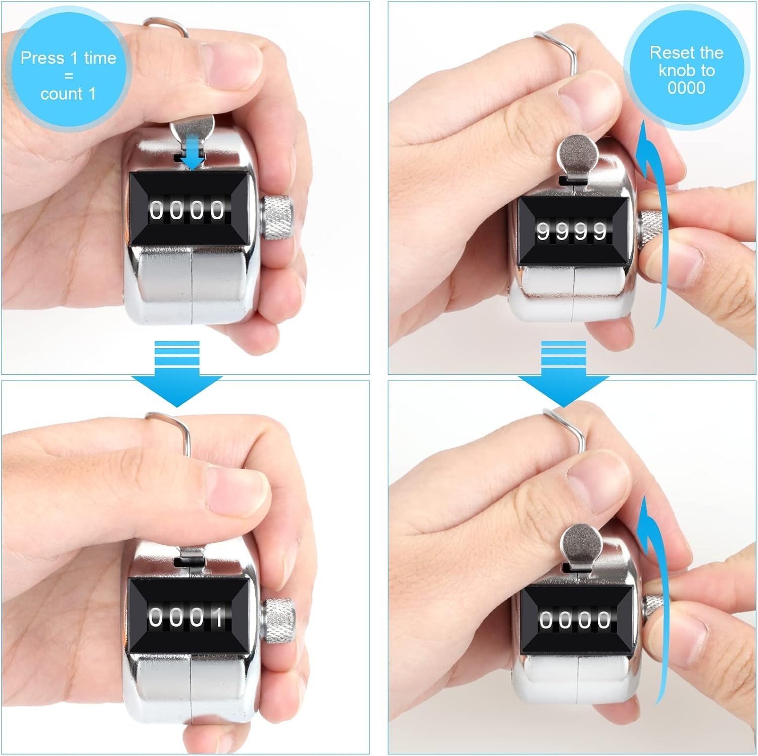 Sturdy Metal Click Counter for Indoor and Outdoor Use with User-Friendly Design