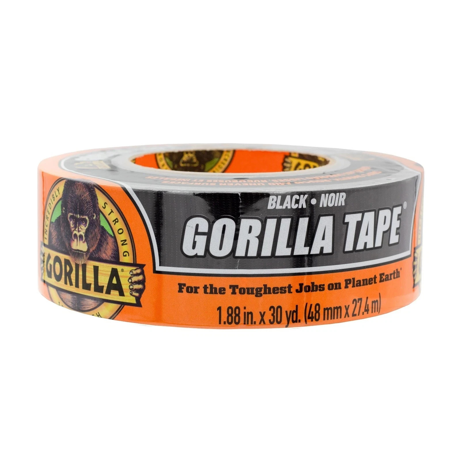 Gorilla Black Duct Tape 30 Yard Heavy Duty Tough Roll Strong Repair Tape