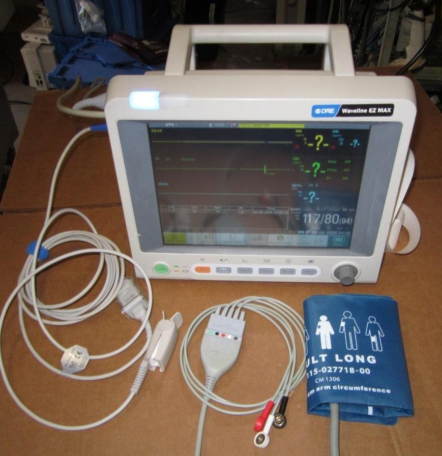 DRE AVANTE Waveline EZ Max Patient Monitor WITH ACCESSORIES