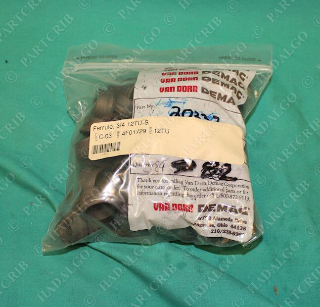 Parker 12-TU-S, 12TU 12TUS, 3/4″ Bite Ferrule, Lot of 10 NEW