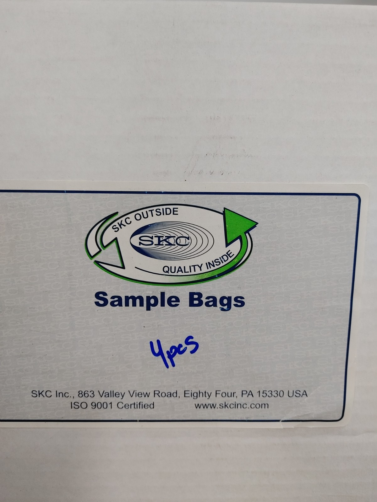 4 Box SKC 252 Series 1 Liter FlexFoil PLUS Sample Bag 252-01