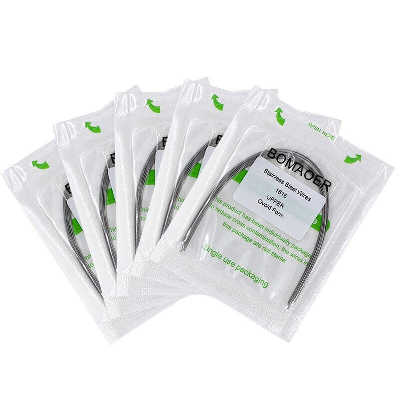 100 packs Dental Orthodontic Stainless Steel Rectangular Arch wires 16×16 Upper
