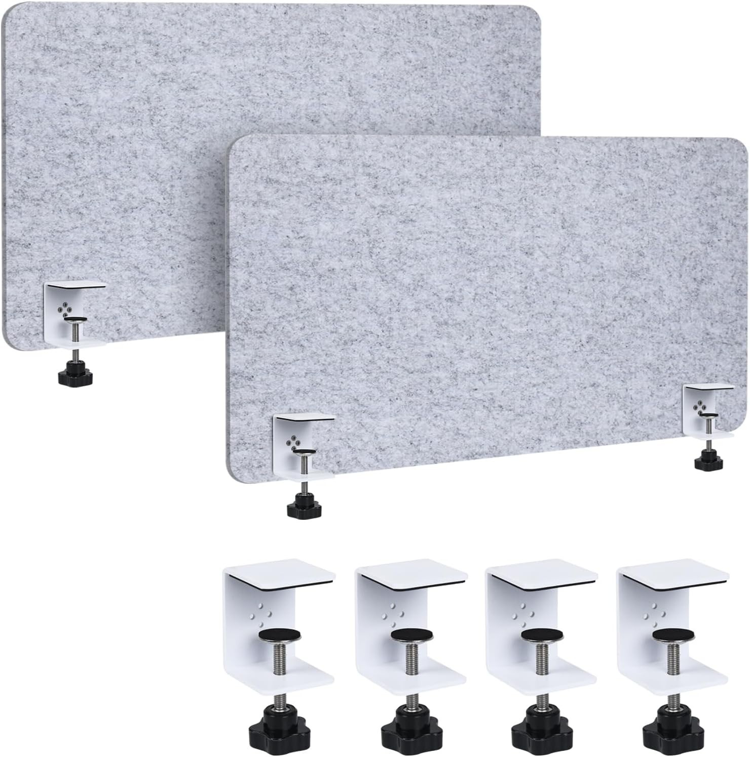 Office Partition, Sound Absorb Desk Divider, Desktop Privacy Panel Table Mounted