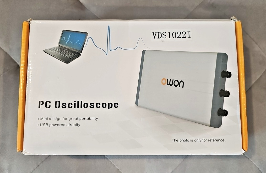 Brand New – Owon Virtual PC Based USB Oscilloscope VDS1022I Isolated 2CH 25MHz