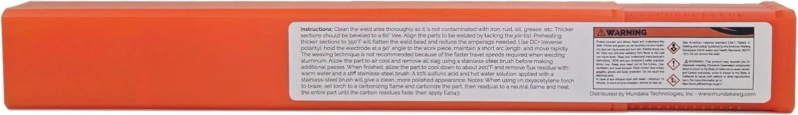 16 Count E4043 Aluminum Electrode Rods – 1/8″ x 14″ – 0.5 Lb