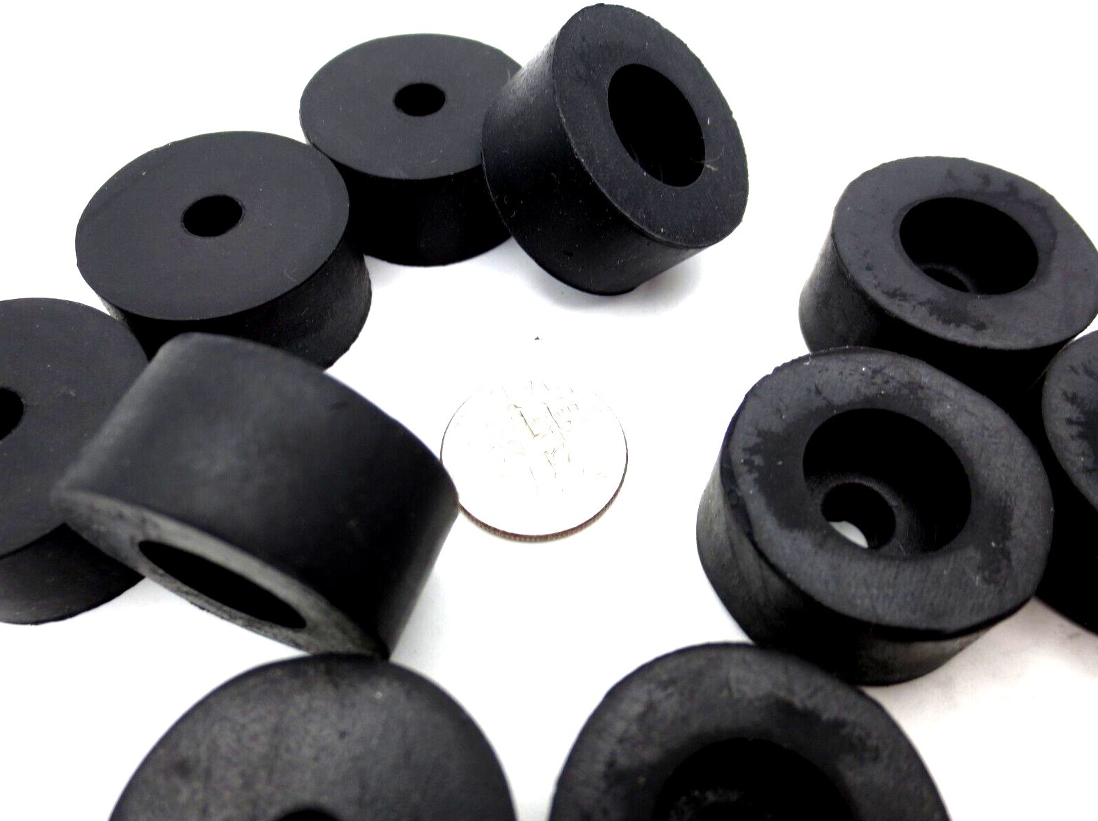 Screw Bolt On Rubber Bumper Pad Stand Fit For 3/16″ Screw Hole, 1″ Pad 1/2″ Tall