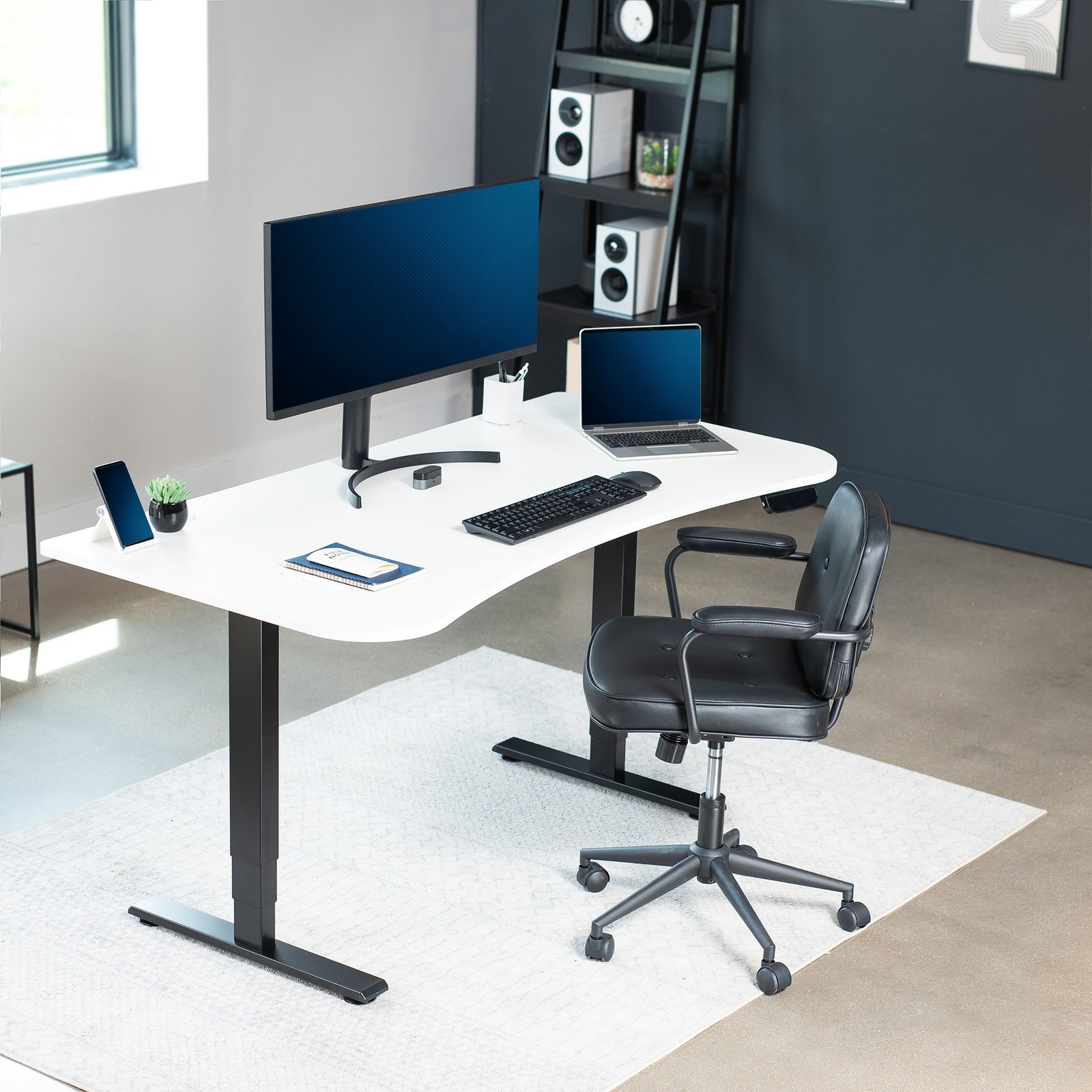 VIVO White 63″ x 32″ Table Top for Adjustable Standing Desk Frames