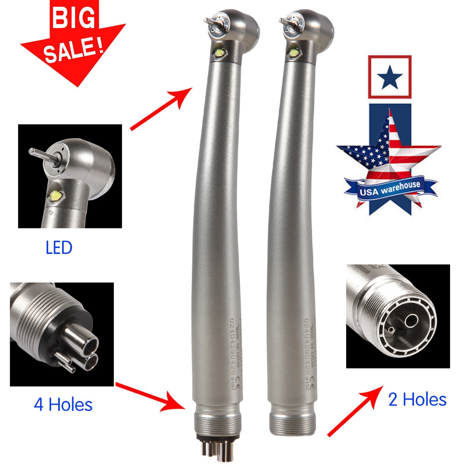 Dental Round Carbide Bur for Slow Low Speed Latch Type Contra Angle RA 1# -RA 8#