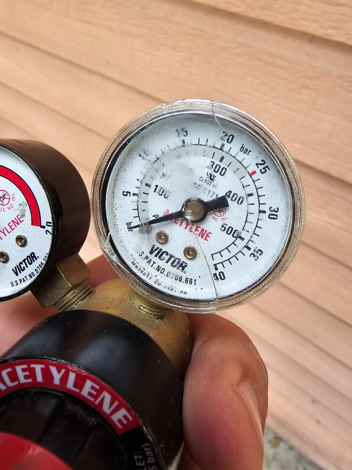 Victor G150-15-200R Acetylene Regulator – Works Great – Missing a Plastic Cover