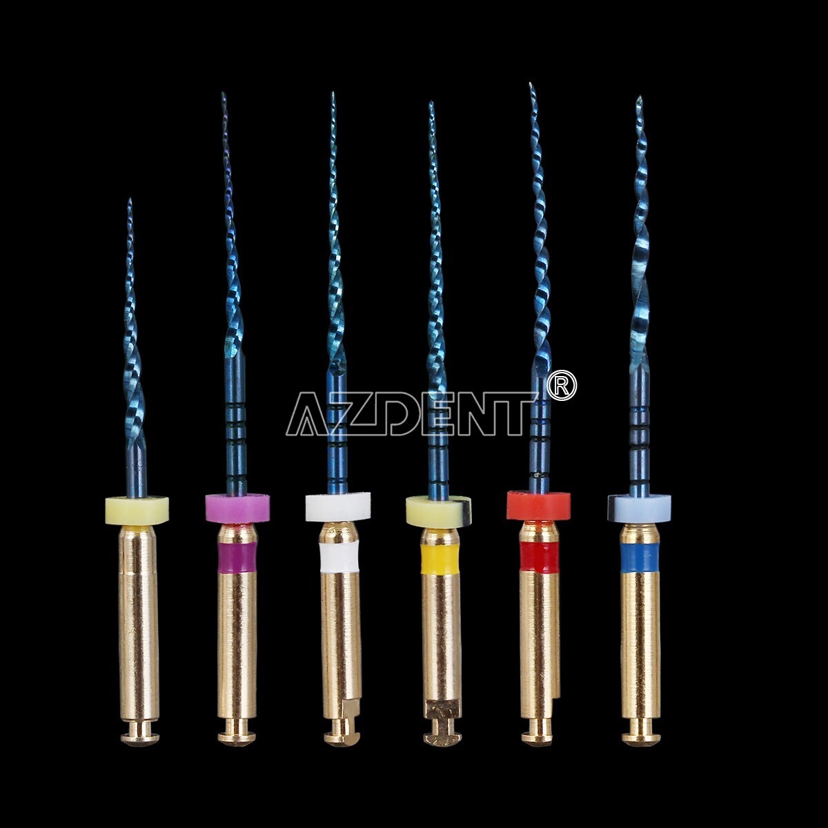 5 Packs Dental Rotary Heat Activated Canal Root Files Needles 25mm Engine Use