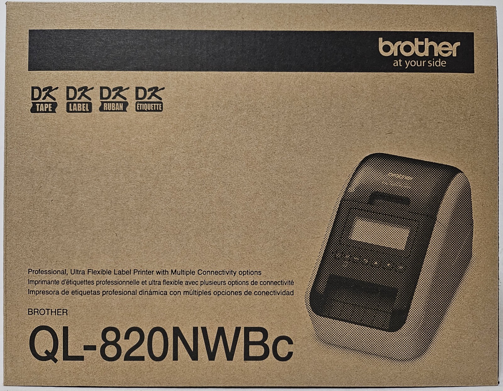 Brother QL-820NWBC Ultra Flexible Label Printer Black/White 110ppm – New