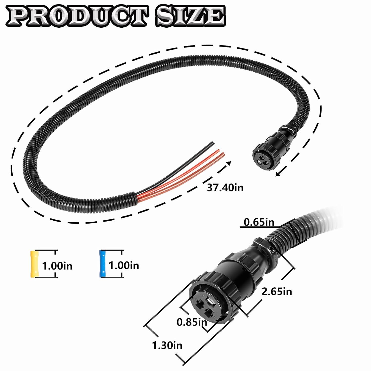 3 Pin Aux Power Connector Kit For Case IH 187103A1 For Ford New Holland 86511459