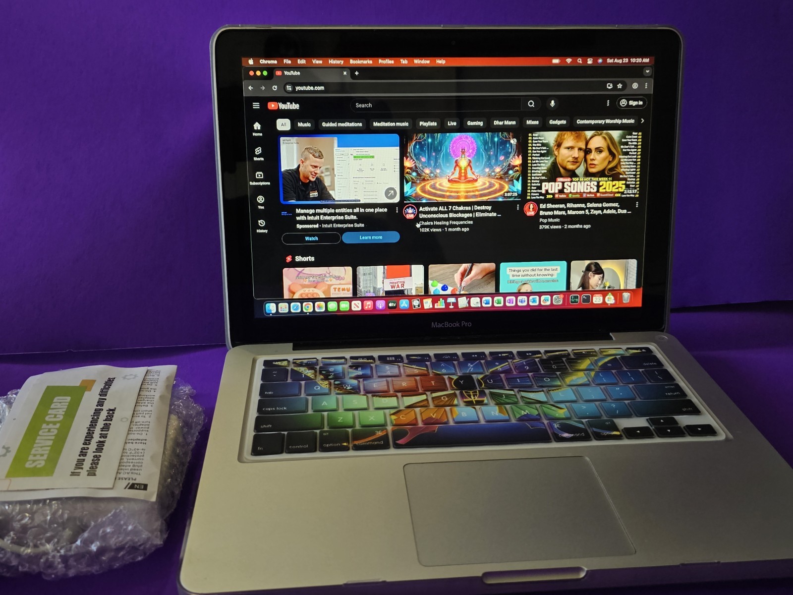 macbook pro 2012 13 inch Core i5 SSD 500GB Logic Pro installed for DJs, Office