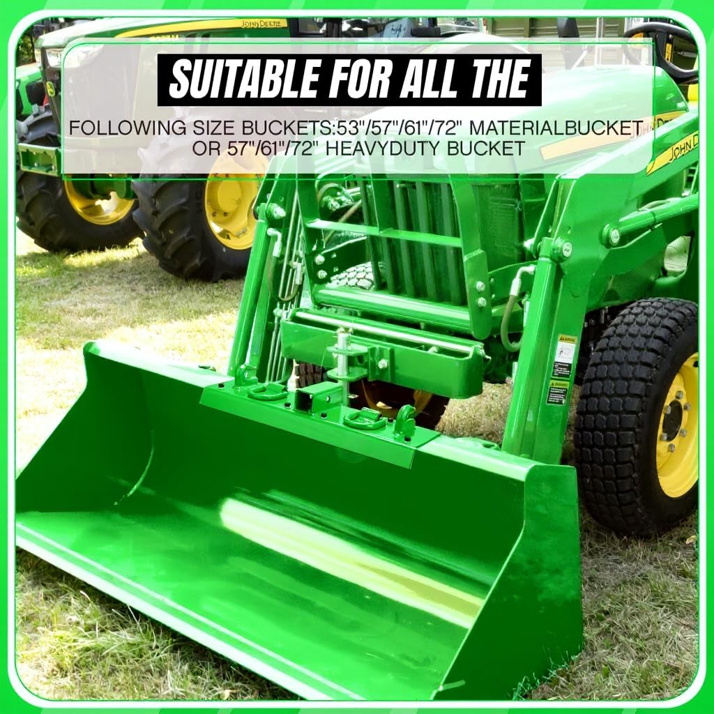 Bolt on Grab Hooks & D Rings & 2″ Receiver For John Deere 1025R Compact Tractor