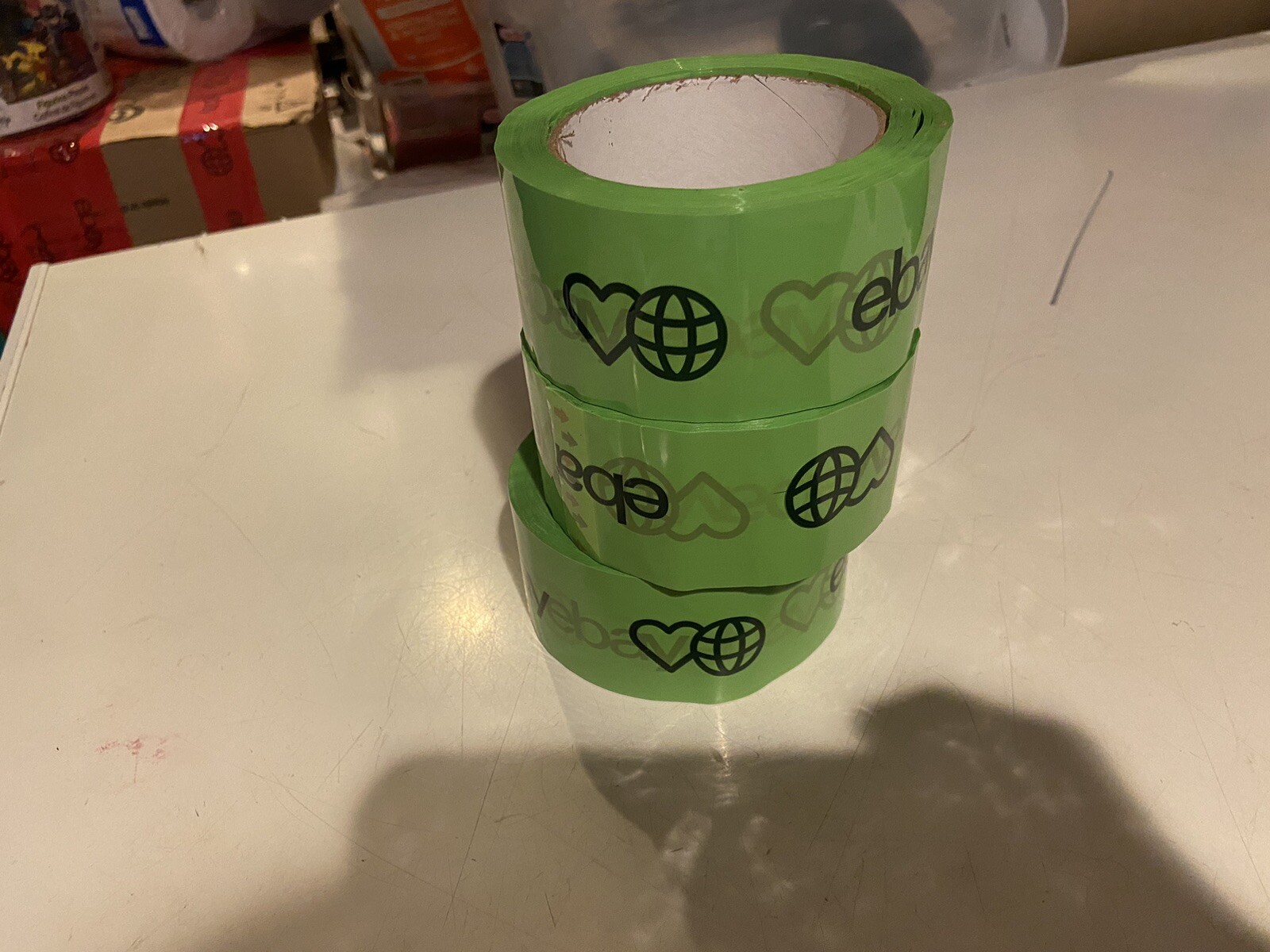 2″ x 75 yards Official eBay Branded Packaging Tape 6 ROLLS NEW LIGHT GREEN
