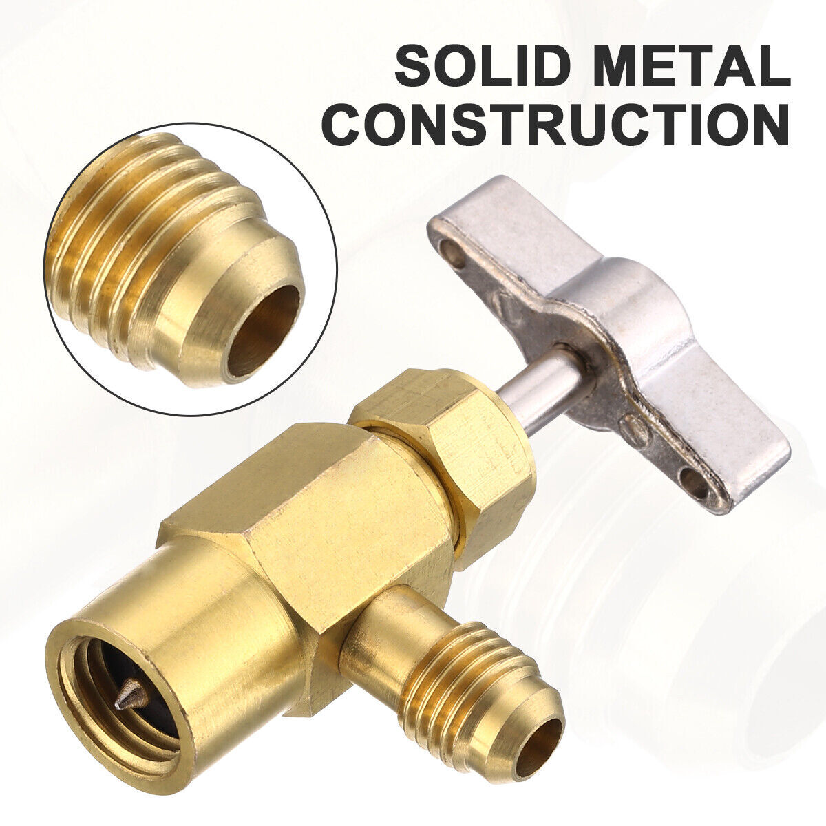 Self-Sealing A/C AC Can Tap Freon Puncture Style Tapper Adapter Dispensing Valve