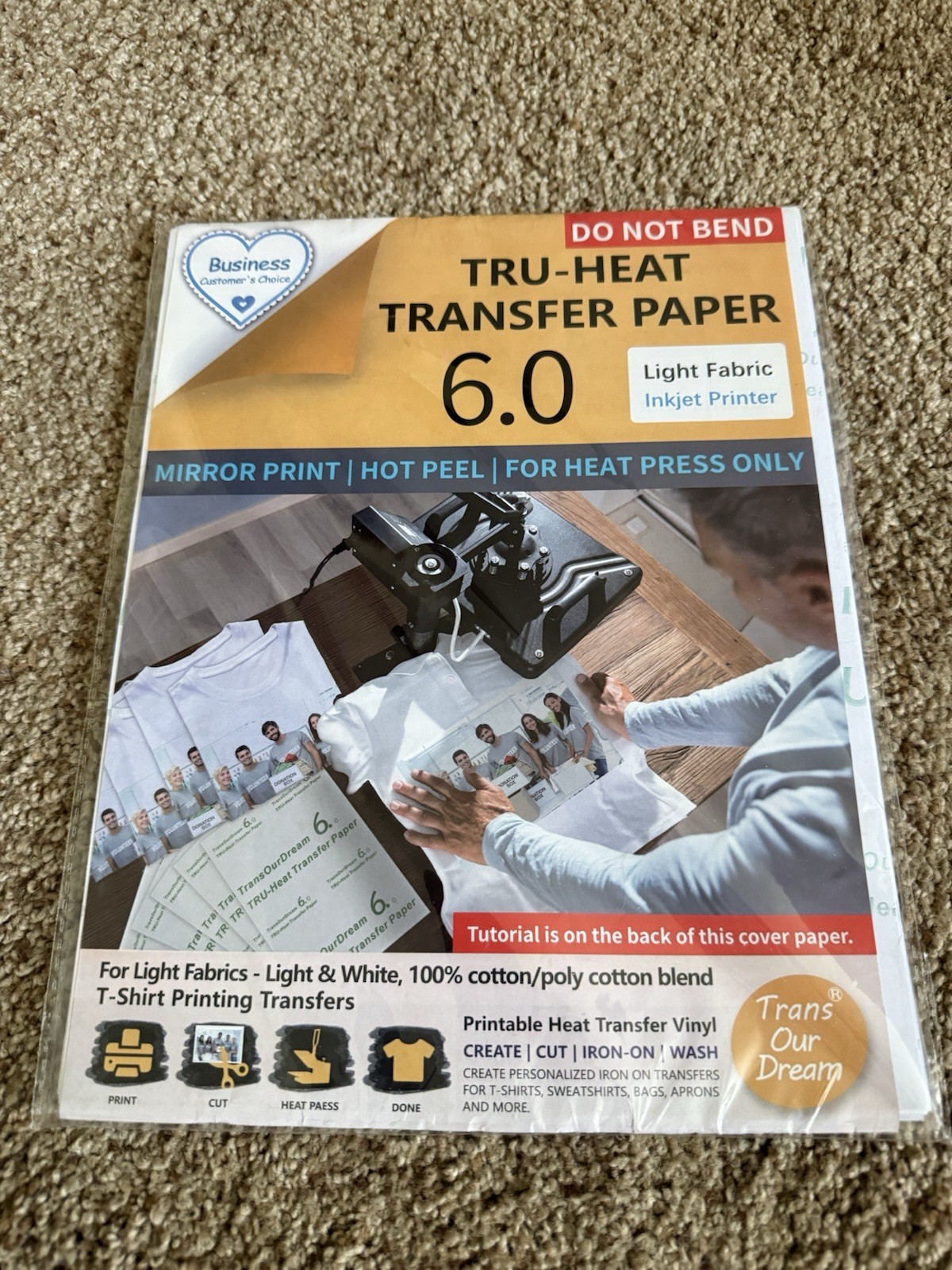 Professional Tru-Heat Transfer Paper 6.0 – 25 Page Count