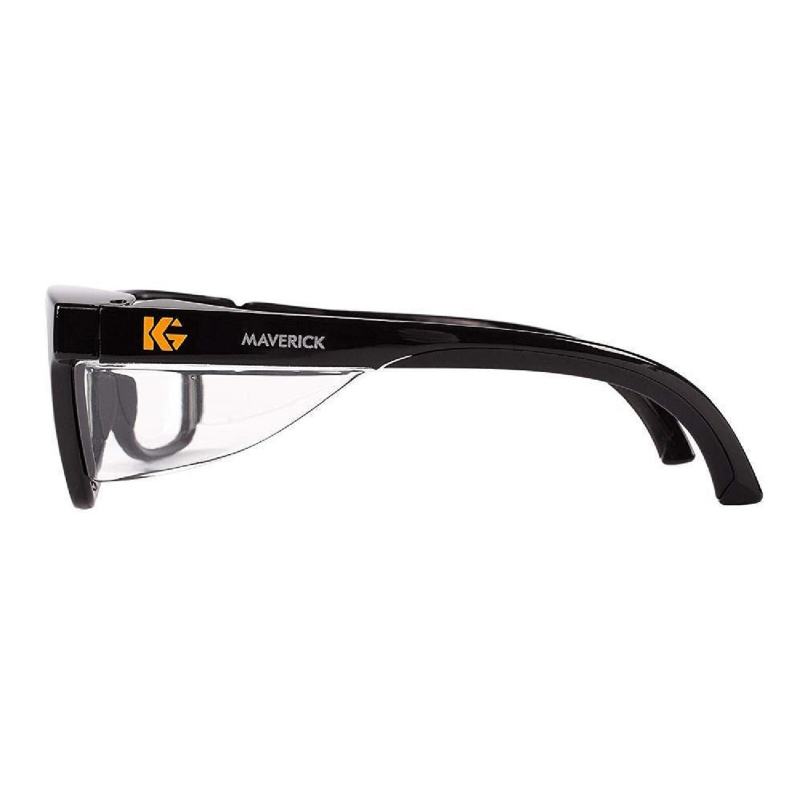Kleenguard Maverick Safety Glasses, Black Frame, Clear Lens, 12/CT (KCC49309)