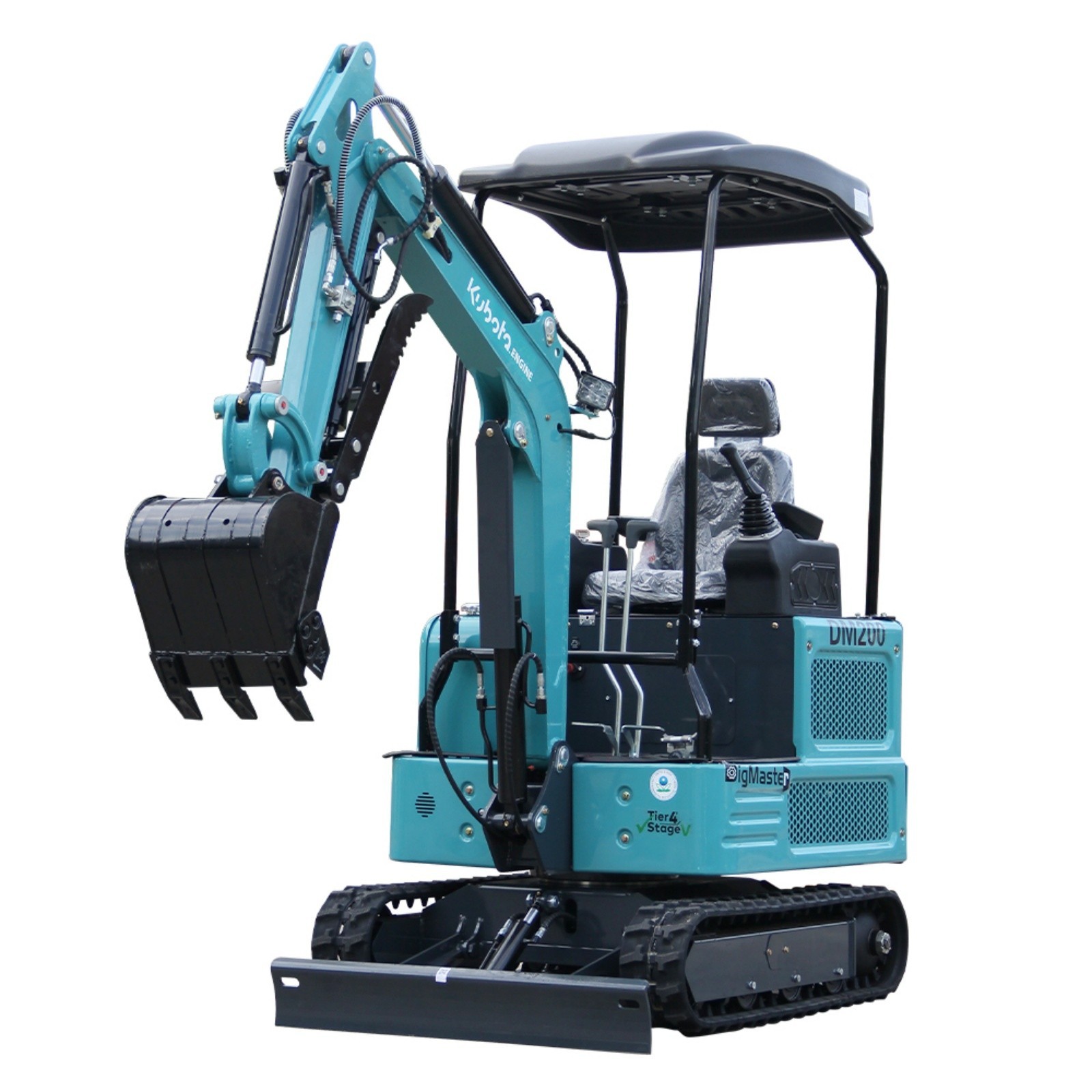 1.8 Ton Mini Excavator Kubota Diesel 4000 lbs Crawler Pilot Digger Free Shipping