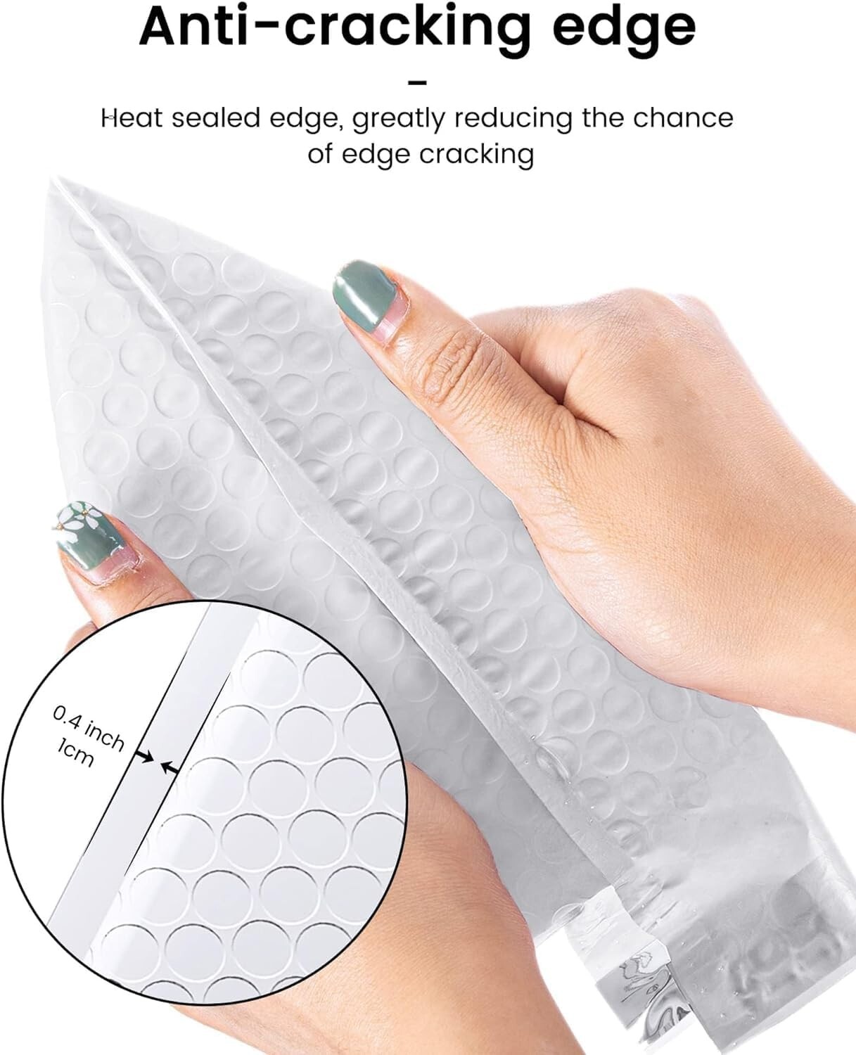 500 Pcs Bubble Mailers 4×8 Poly Padded Envelope Thick Mailing Bags White #000
