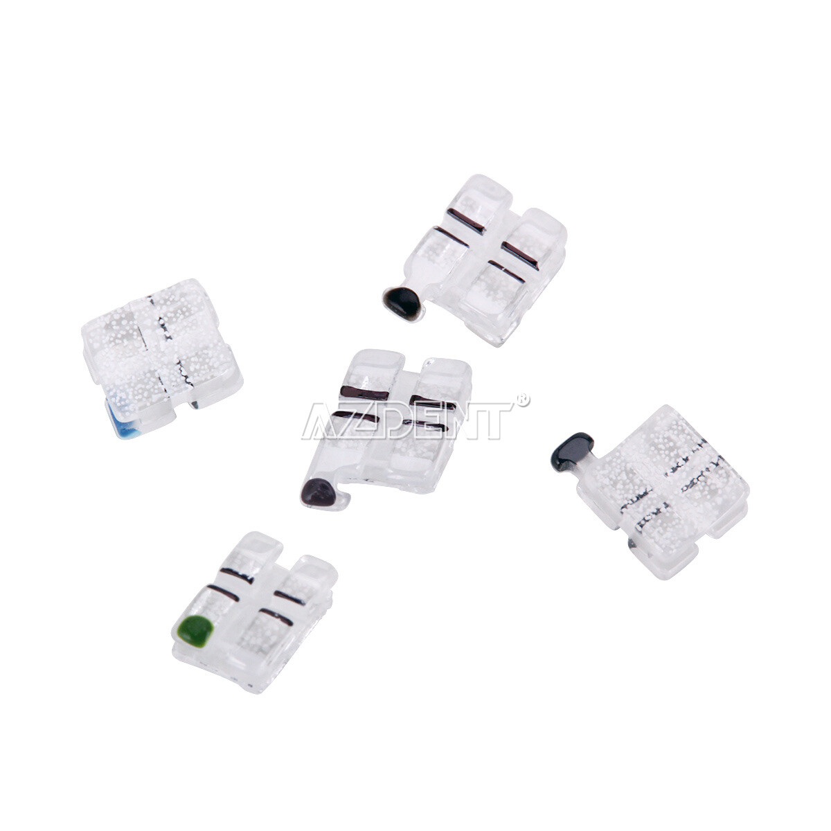 Dental Mini Roth/MBT 022 orthodontic Sapphire Ceramic Brackets with 3 4 5 Hooks
