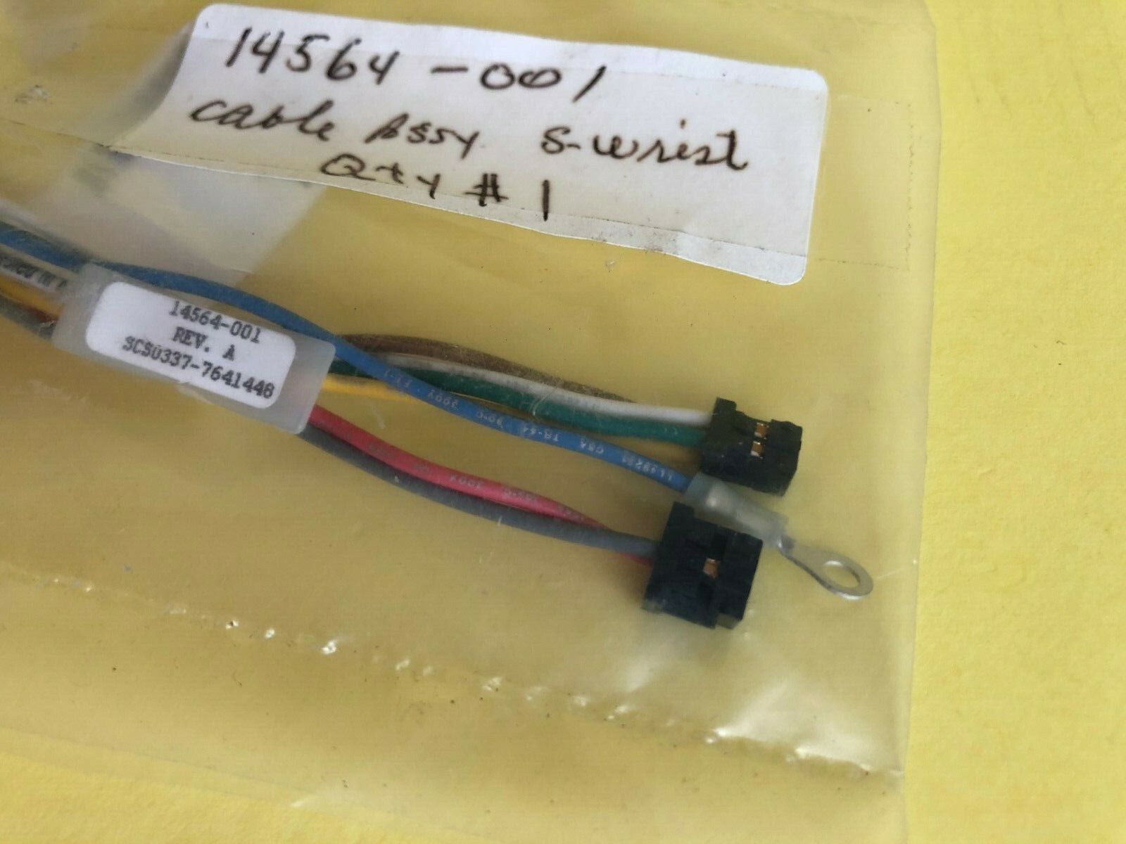 Asyst New Surplus cable Assy S-wrist 14564-001 rev. A