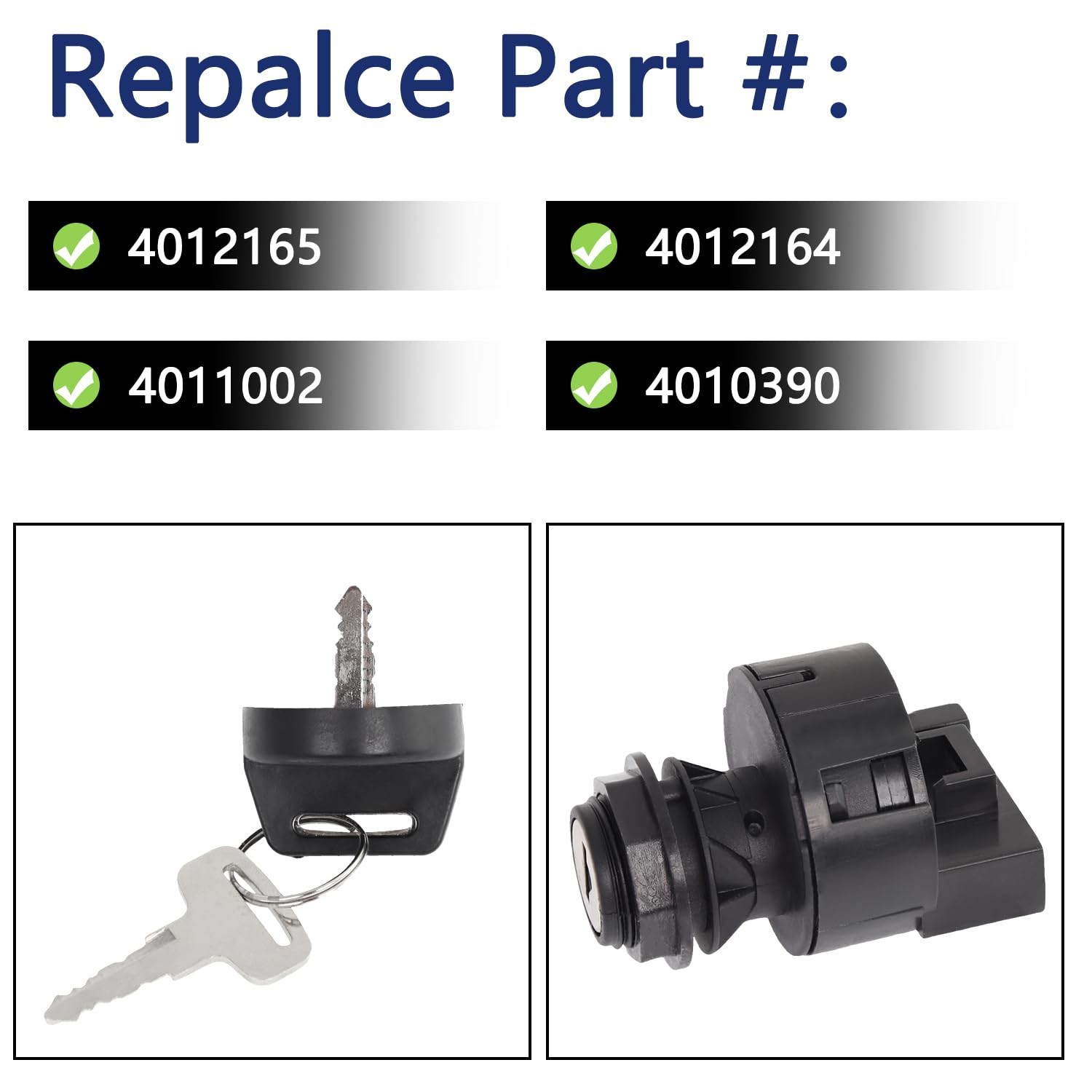 Ignition Key Switch 3 Position 6 Pins Compatible with Polaris Sportsman 400 500