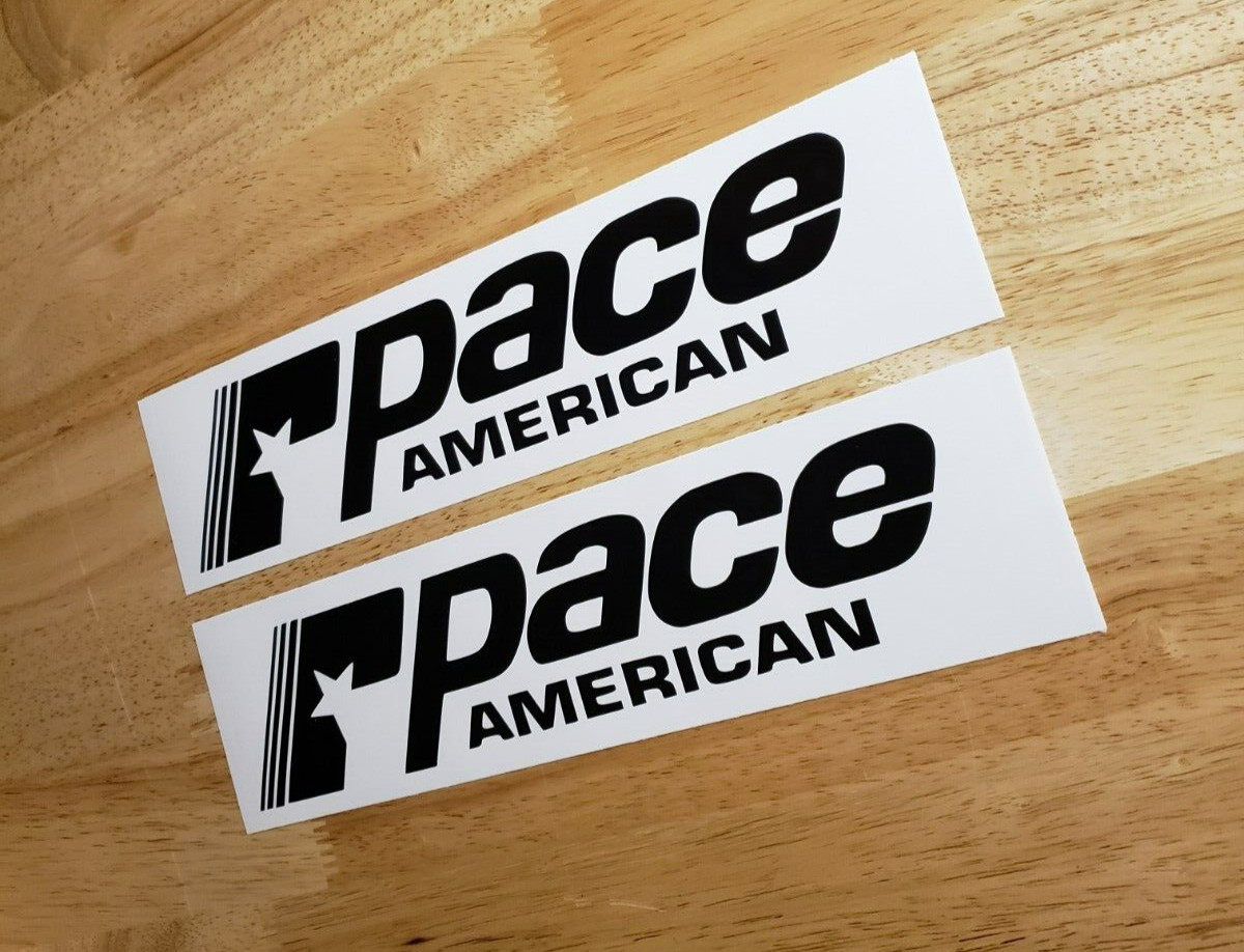 pace american Trailer Decals Stickers 10″ Gloss black replacement (2) Fast USA