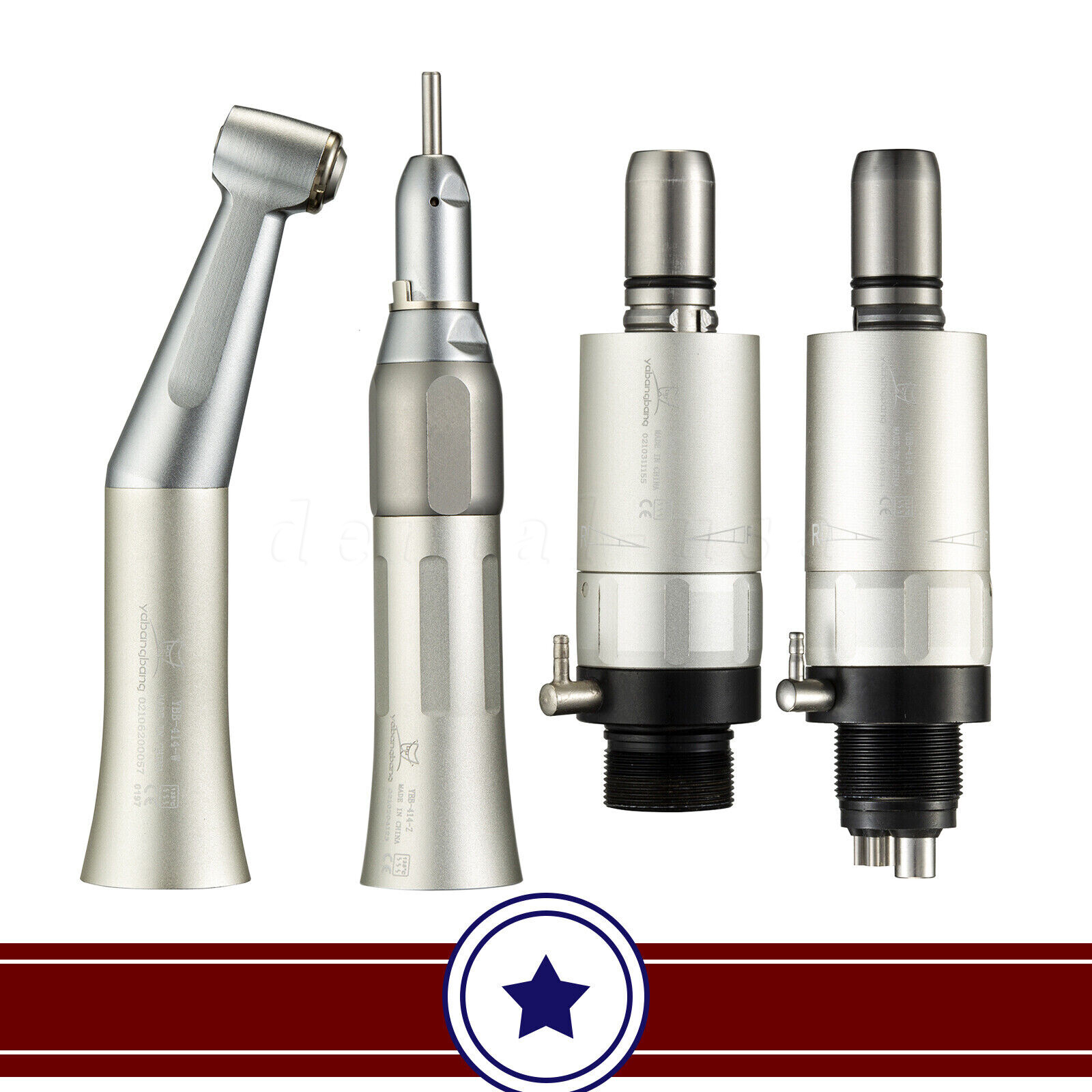 NSK Style Dental Slow Low Speed Handpiece Straight Contra Angle Air Motor 2/4H