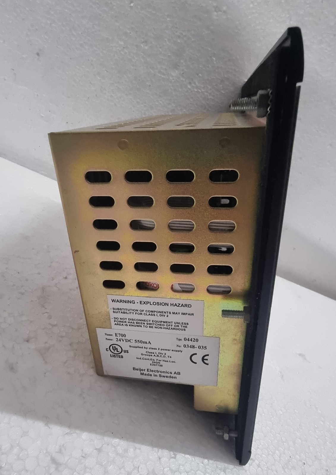 BEIJER ELECTRONICS E700 TYPE 04420 HMI DISPLAY