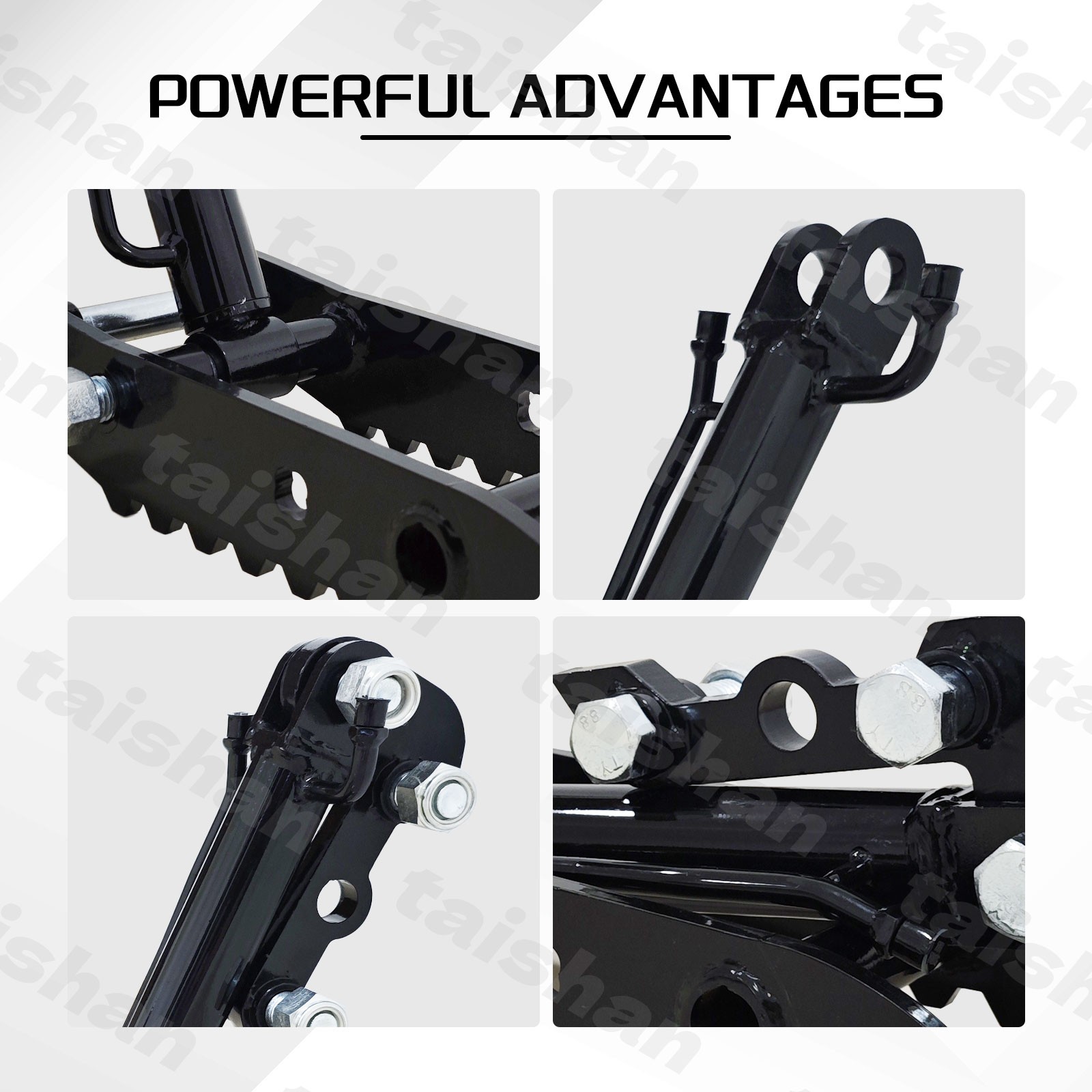 L-Shaped Bracket Hydraulic Thumb Clip For Mini Excavators Attachments 3-Holes