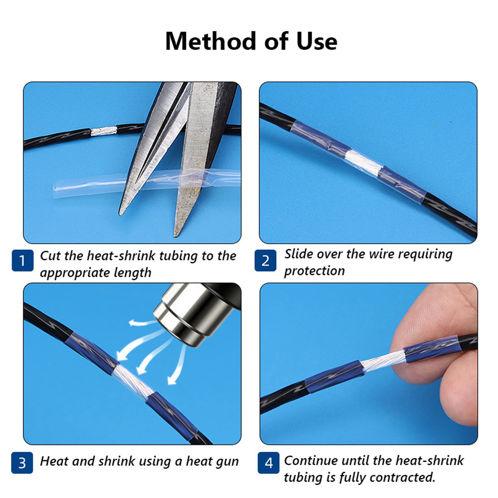 Clear 4:1 PTFE Heat Shrink Tubing 260°C HIGH TEMP Tube Preservative Sleeving