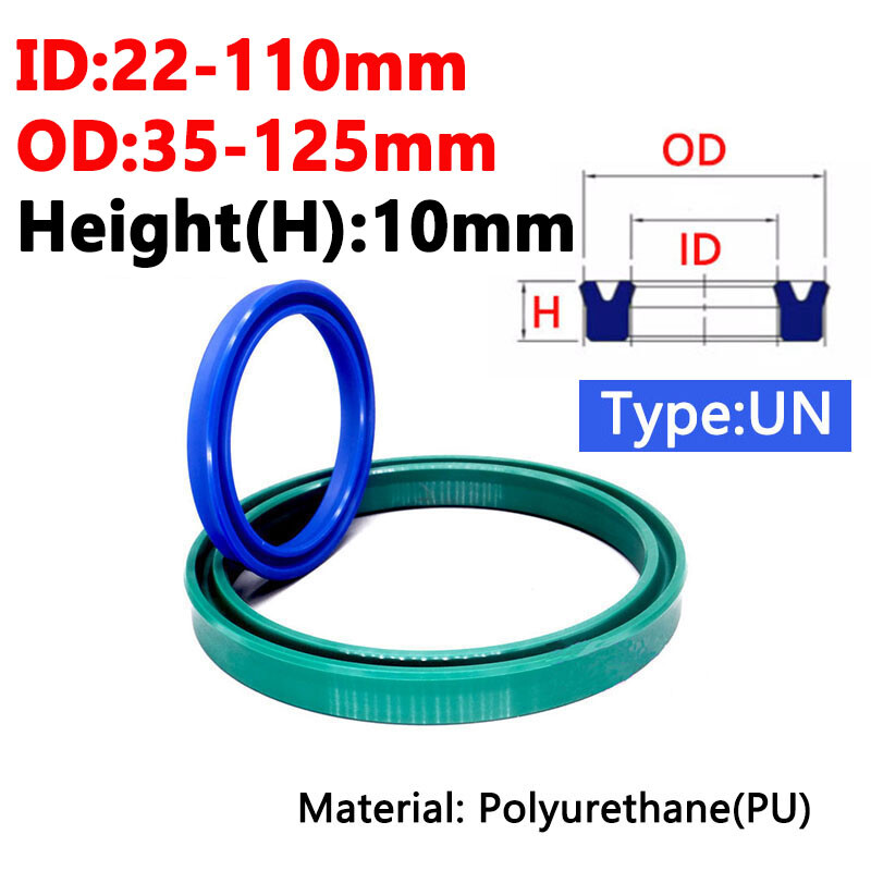 Hydraulic Cylinder Seals U-Cup PU Rod U Seal Metric Inner 22mm-110mm Height 10mm