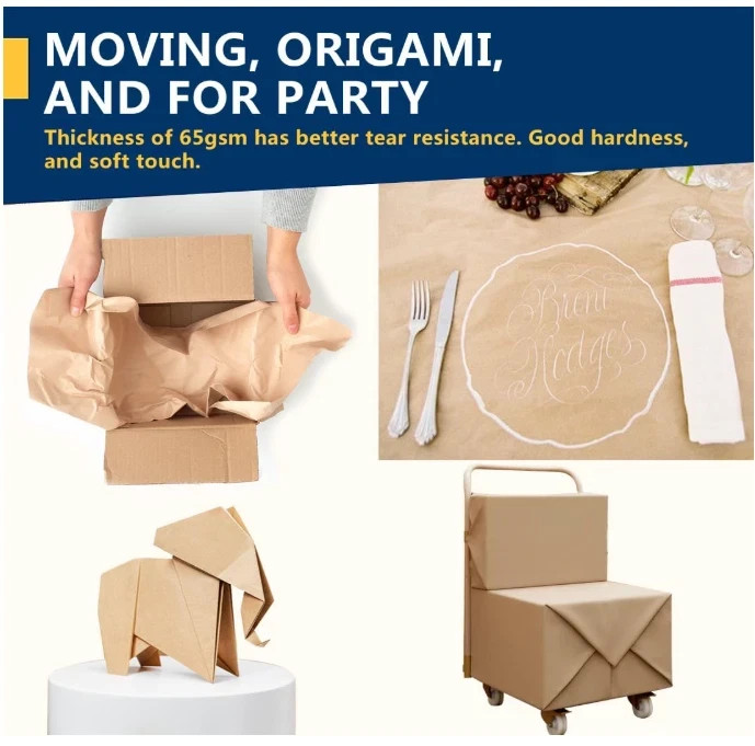 17.5″ x 1200” Brown Kraft Paper 50 lb Basis Thick Roll Packaging Shipping NEW**