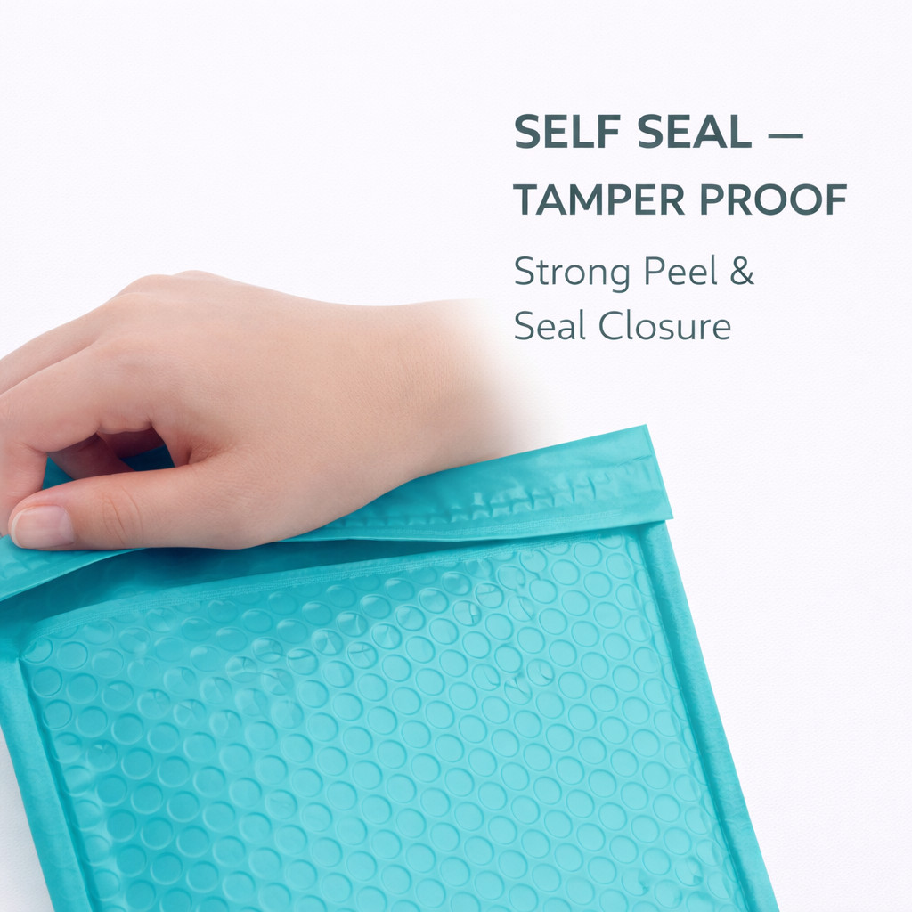 Teal Poly Bubble Mailers Self Seal Padded Shipping Envelopes Bulk 10-500