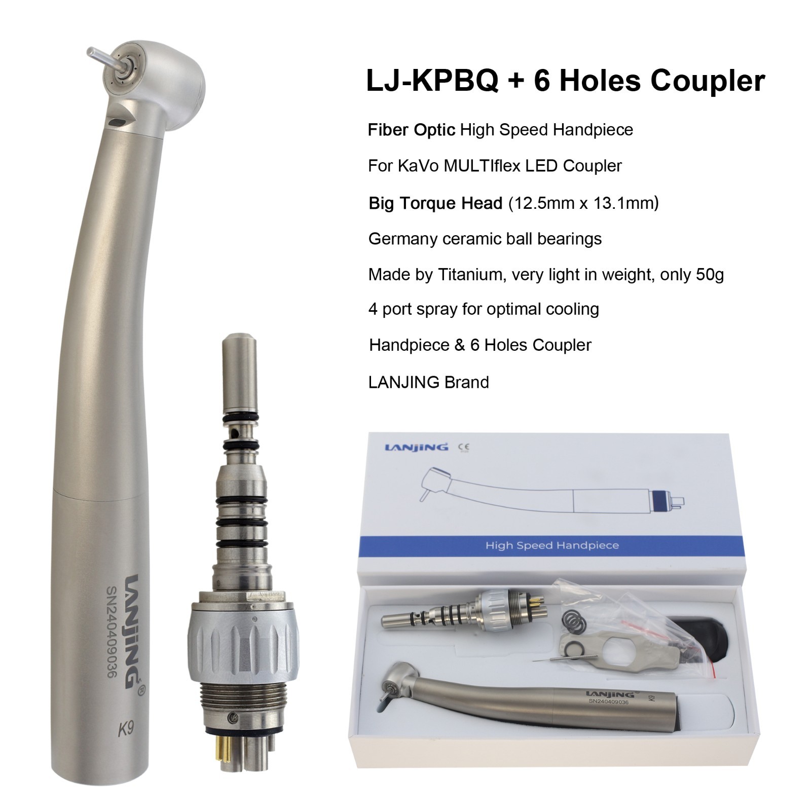 COXO Dental Handpiece Fiber Optic High Speed Turbine For KaVo MULTIflex Coupler