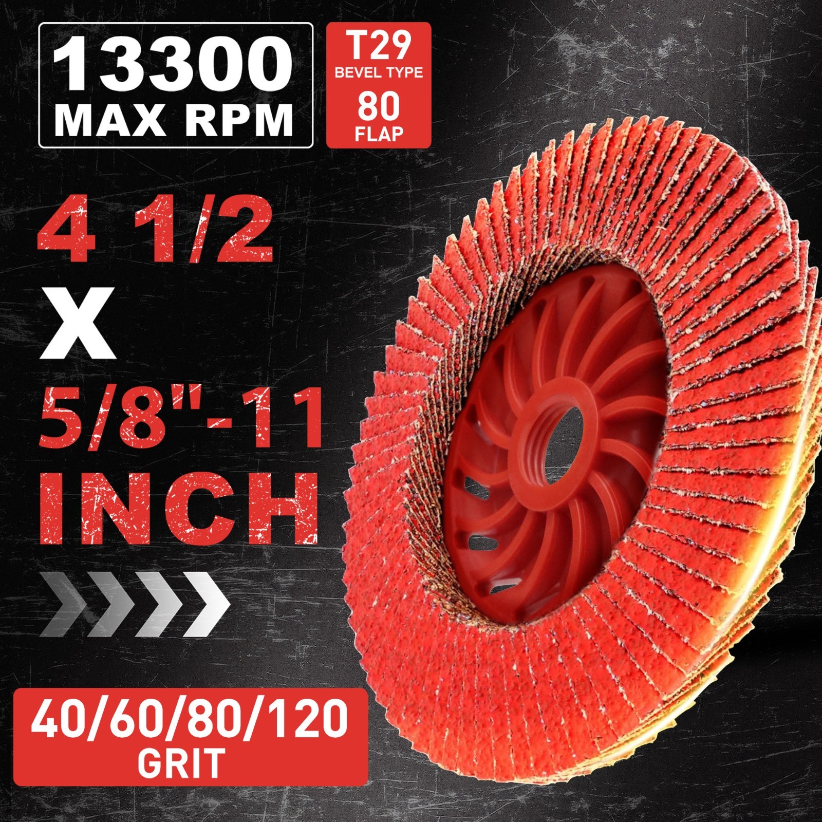 20Pack 4-1/2″ Ceramic Flap Discs T29 5/8-11 Grinding Sanding Wheel Angle Grinder