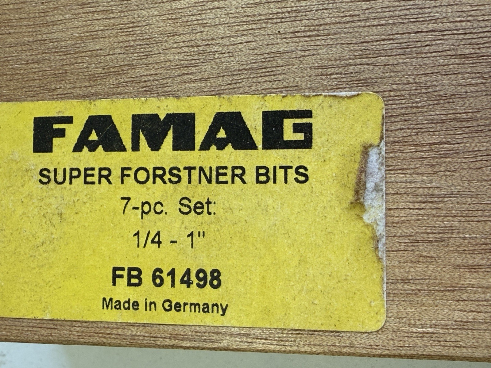 FAMAG SUPER FORSTNER BITS FB61498 Made In Germany Used