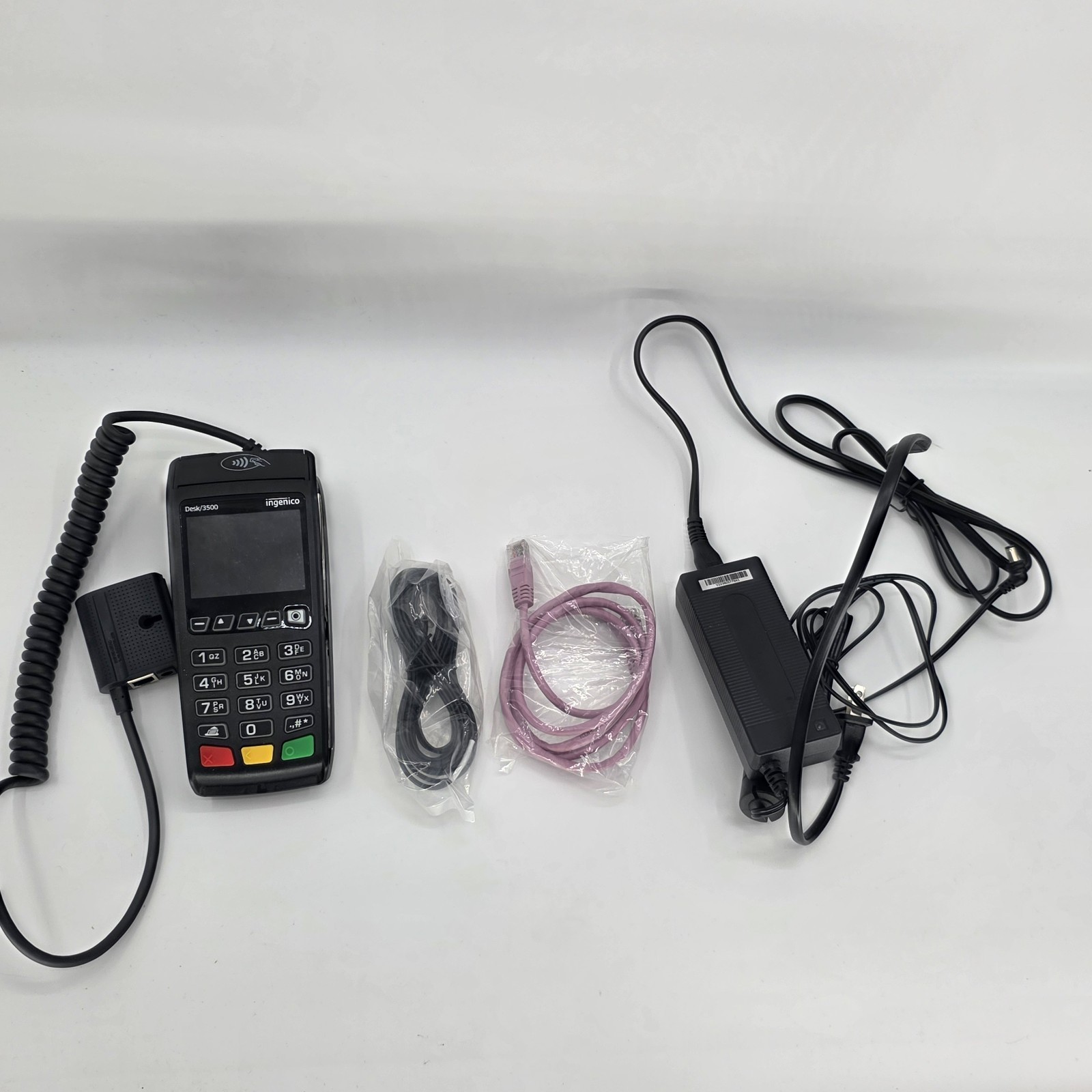 Ingenico Desk 3500 Ethernet Terminal Card Reader Complete Tested Working