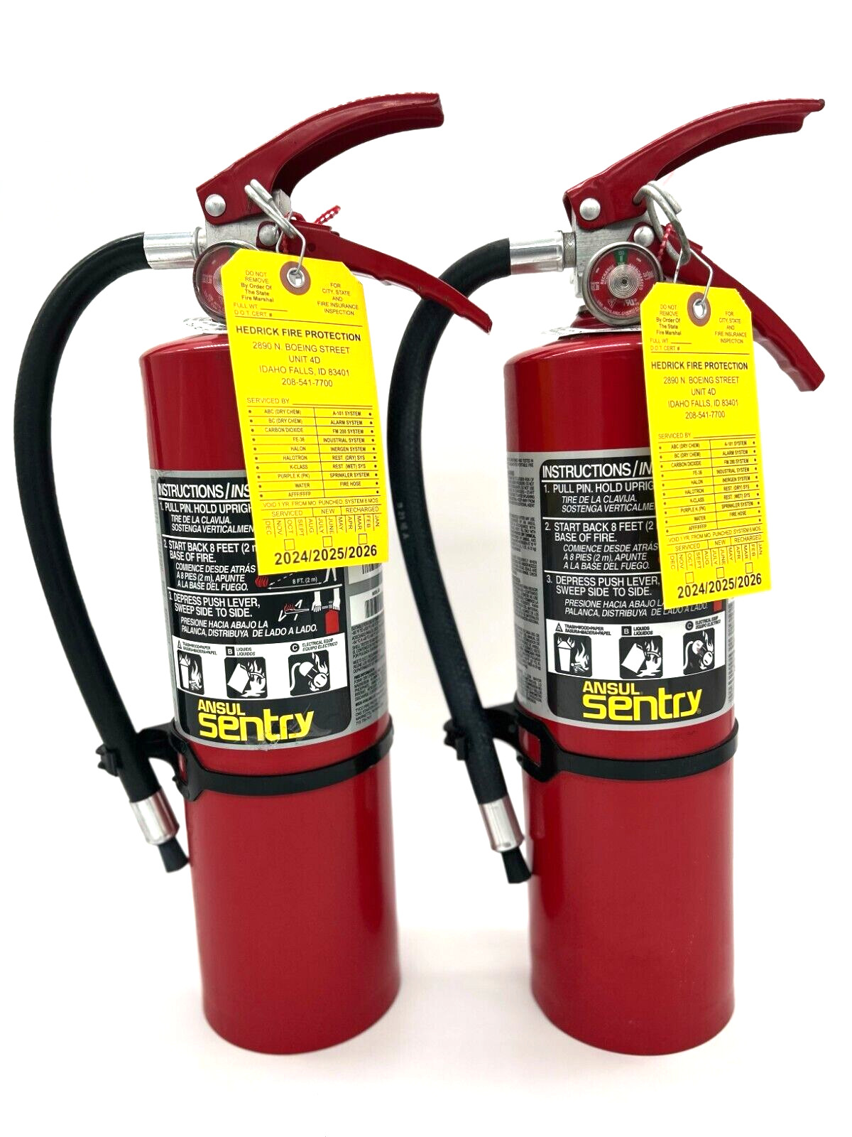 5LB ABC FIRE EXTINGUISHERS (Refurbished) Set of 2