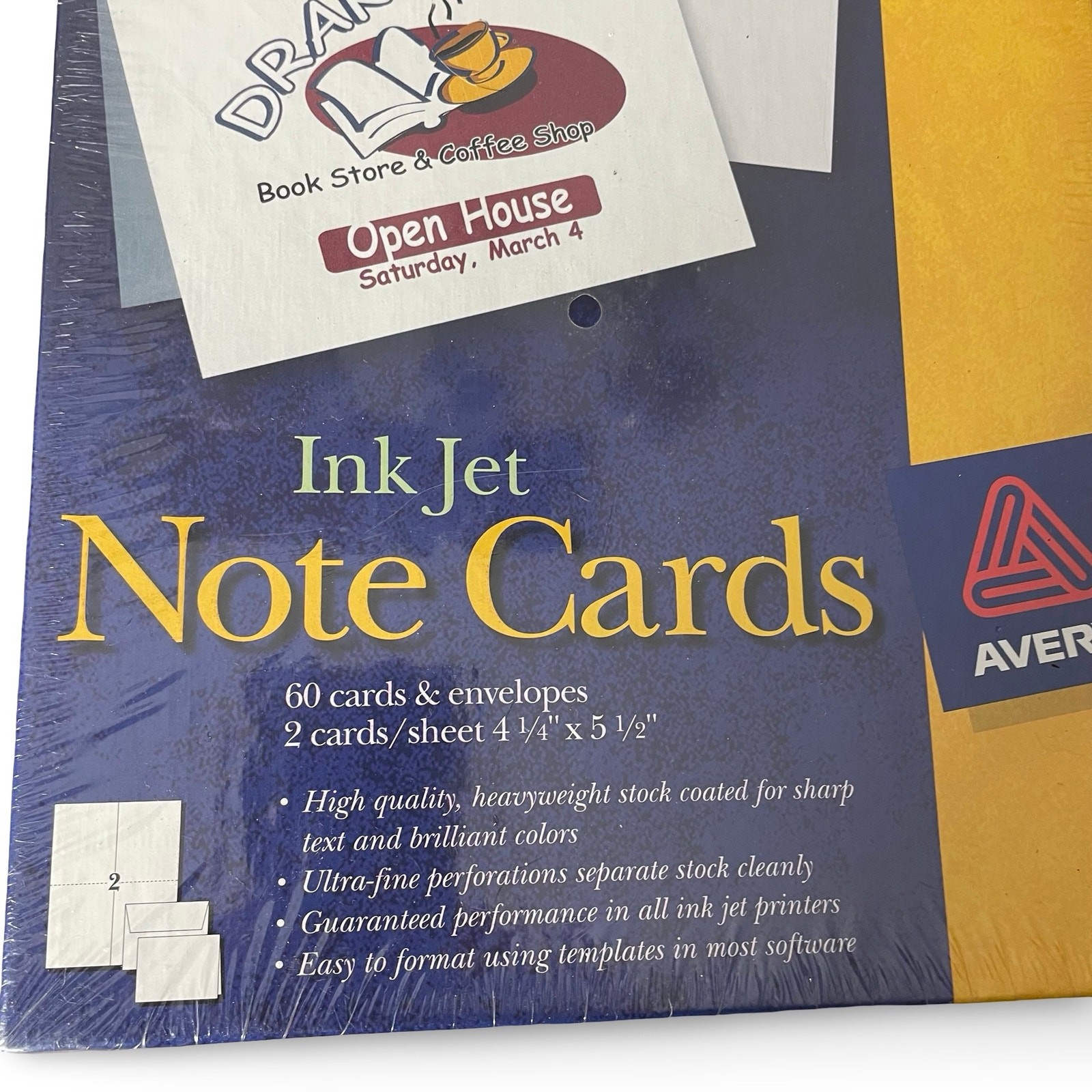 Avery 8315 Inkjet Note Cards with Envelopes White 4.25 x 5.5 60 Count Pack NEW