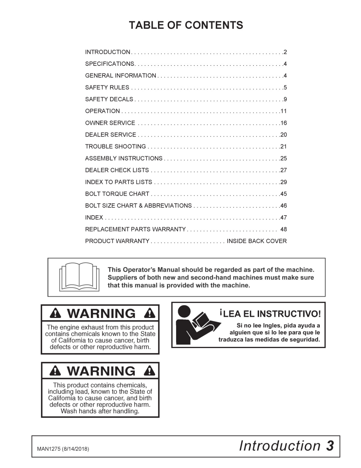 Woods Zero Turn Mower FZ27 Operators Manual MAN1275: 50 Pages, Coil Bound