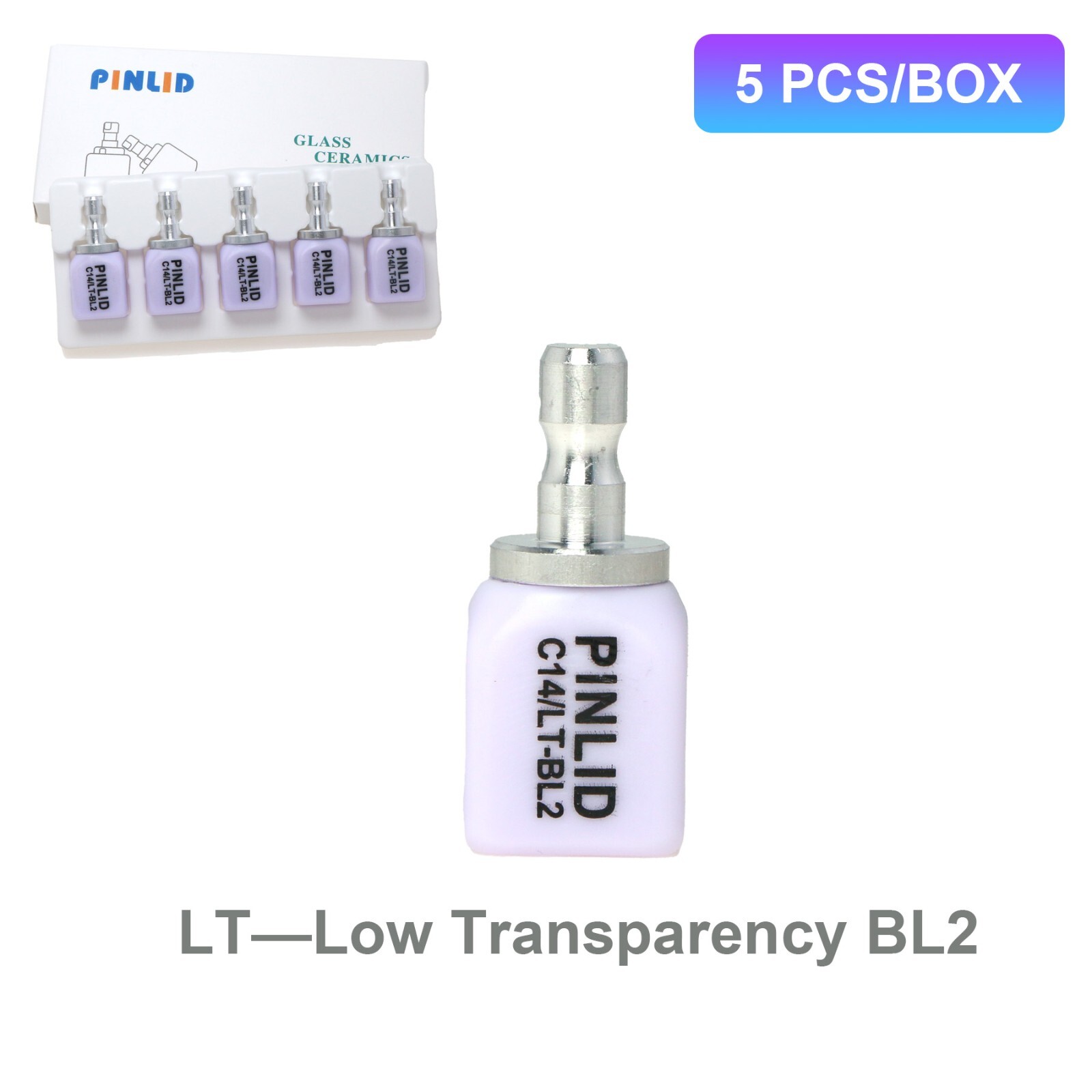 US C14 Glass Ceramic Lithium Disilicate Blocks HT/LT A1-C2 for CEREC Emax 637MPa