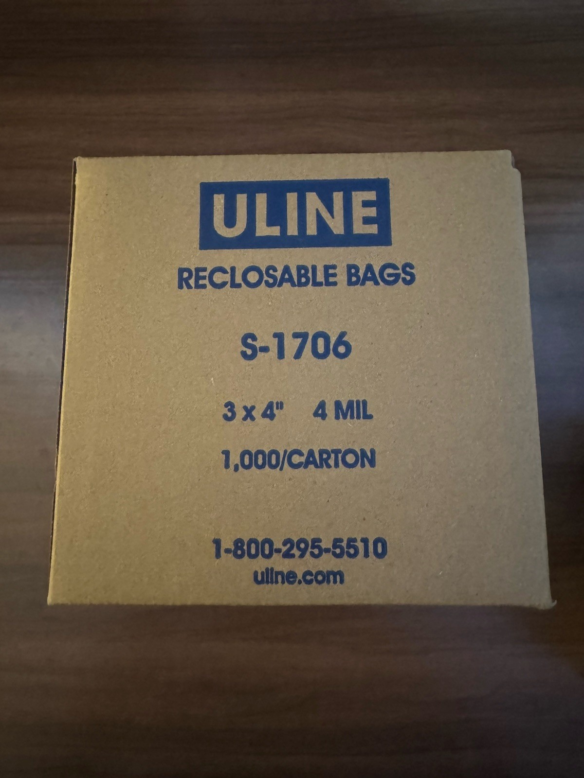 ULINE 3×4” 4 MIL 1,000 Reclosable Bags