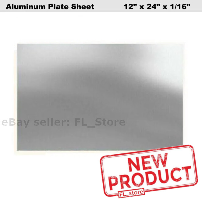 1/16″ Thick Aluminum Plate Sheet 12″ x 24″ 3003 Alloy Stock Mill Finish NEW