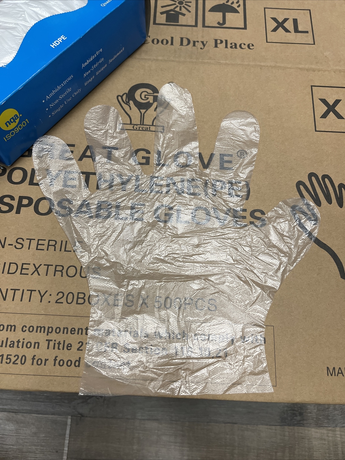 Great Gloves Polyethylene Gloves (PE) XL Disposable Food Grade 10,000 PCS